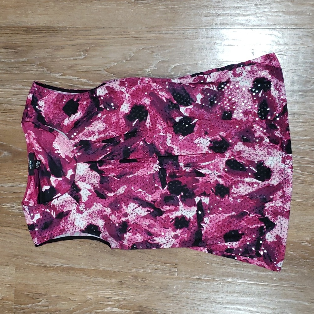 (S) Alfani Petite Floral Vacation Coastal Travel Beach Art Deco Business Casual